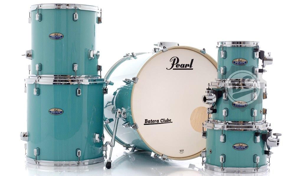 Bateria Pearl Decade Maple Ice Mint Lacquer 20",8",10",12",14",16" e Caixa 14x5.5" (Shell Pack)