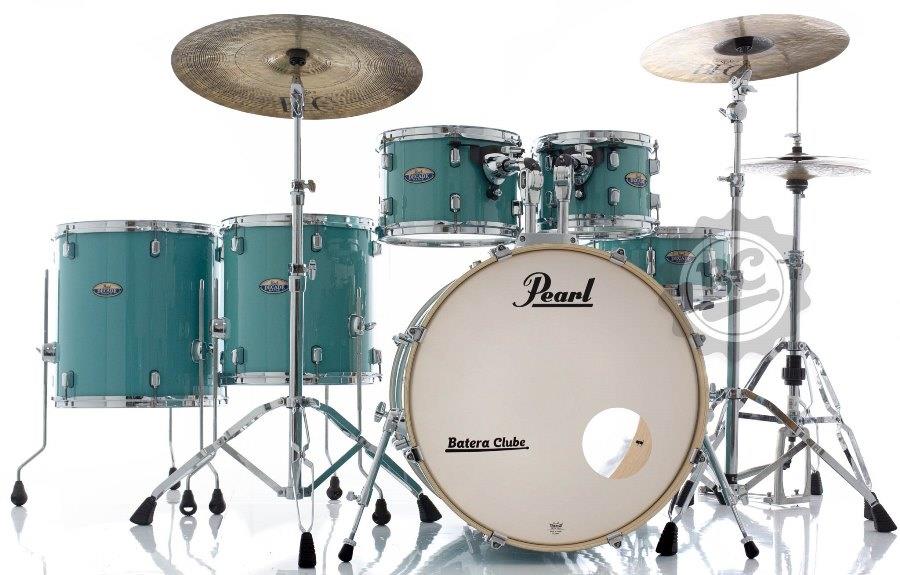Bateria Pearl Decade Maple Ice Mint Lacquer 22",10",12",14",16" com Kit de Ferragens 830