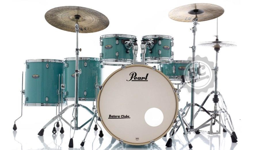 Bateria Pearl Decade Maple Ice Mint Lacquer 20",10",12",14",16" com Kit de Ferragens 830
