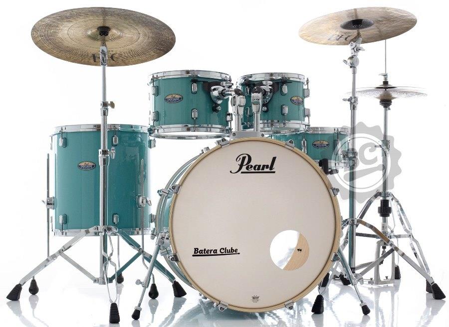 Bateria Pearl Decade Maple Ice Mint Lacquer 22",10",12",16" com Kit de Ferragens 830