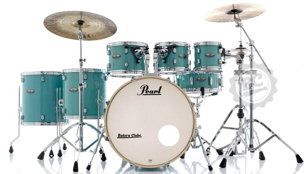 Bateria Pearl Decade Maple Ice Mint Lacquer 20",8",10",12",14",16" com Kit de Ferragens 830