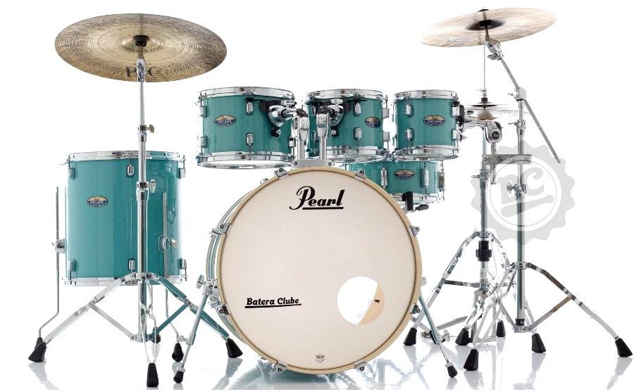 Bateria Pearl Decade Maple Ice Mint Lacquer 22",8",10",12",16" com Kit de Ferragens 830