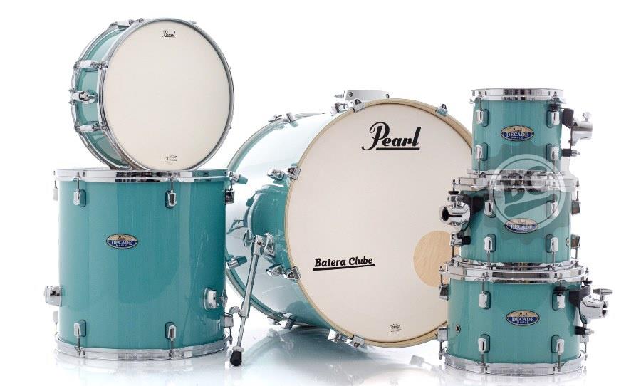 Bateria Pearl Decade Maple Ice Mint Lacquer 22",8",10",12",16" e Caixa 14x5.5" (Shell Pack)