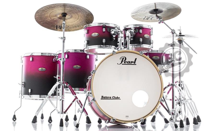 Bateria Pearl Decade Maple Raspberry Sunset 22",10",12",14",16" com Kit de Ferragens 830