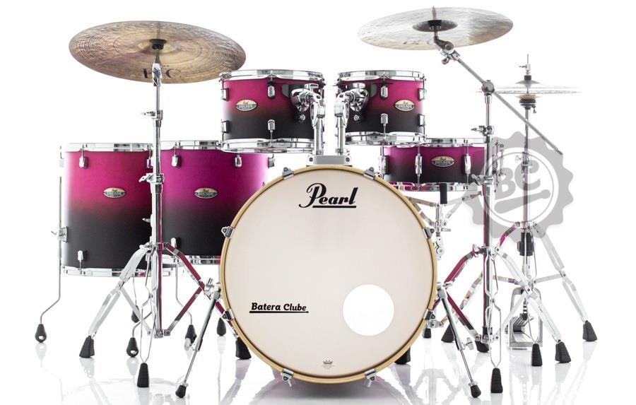 Bateria Pearl Decade Maple Raspberry Sunset 20",10",12",14",16" com Kit de Ferragens 830