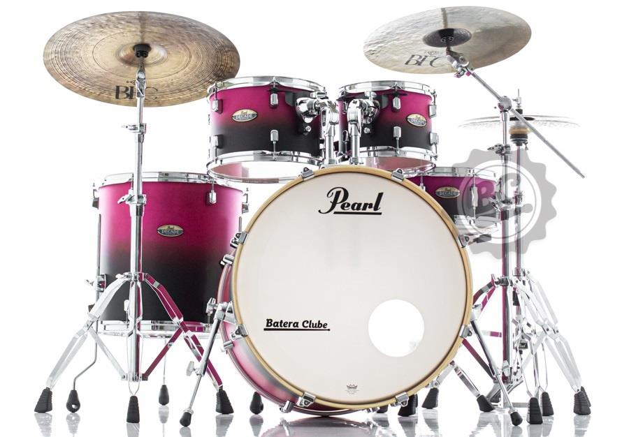 Bateria Pearl Decade Maple Raspberry Sunset 22",10",12",16" com Kit de Ferragens 830