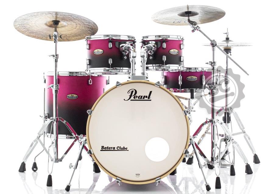 Bateria Pearl Decade Maple Raspberry Sunset 20",10",12",14" com Kit de Ferragens 830
