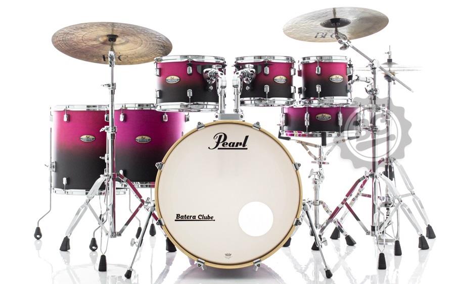 Bateria Pearl Decade Maple Raspberry Sunset 20",8",10",12",14",16" com Kit de Ferragens 830