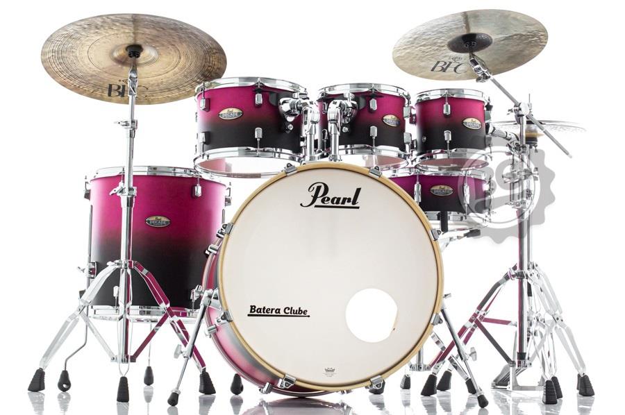 Bateria Pearl Decade Maple Raspberry Sunset 22",8",10",12",16" com Kit de Ferragens 830