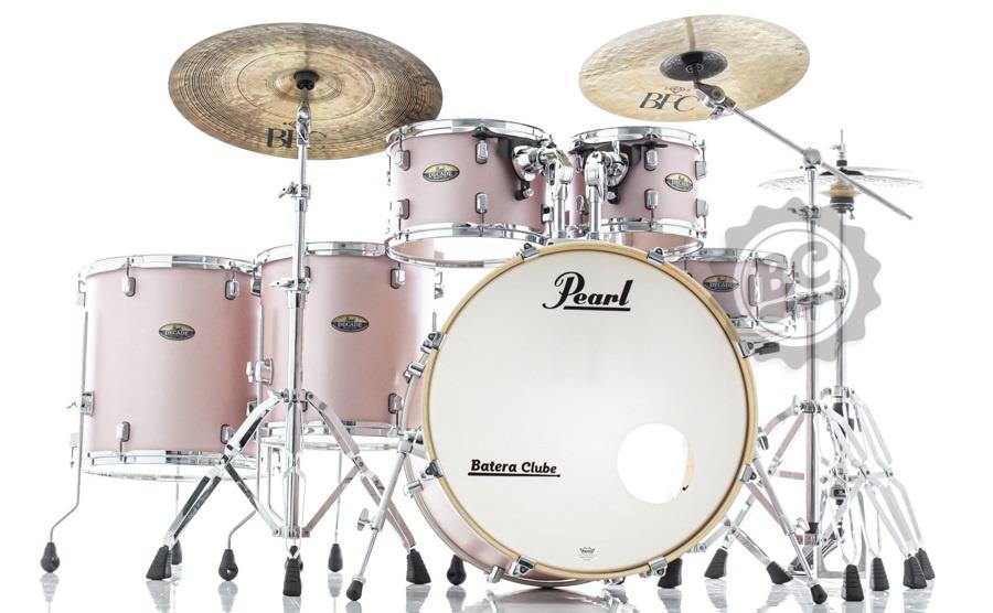 Bateria Pearl Decade Maple Rose Mirage 22",10",12",14",16" com Kit de Ferragens 830