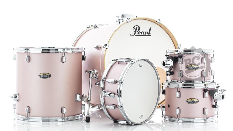 Bateria Pearl Decade Maple Rose Mirage 20",10",12",14" e Caixa 14x5.5" (Shell Pack)
