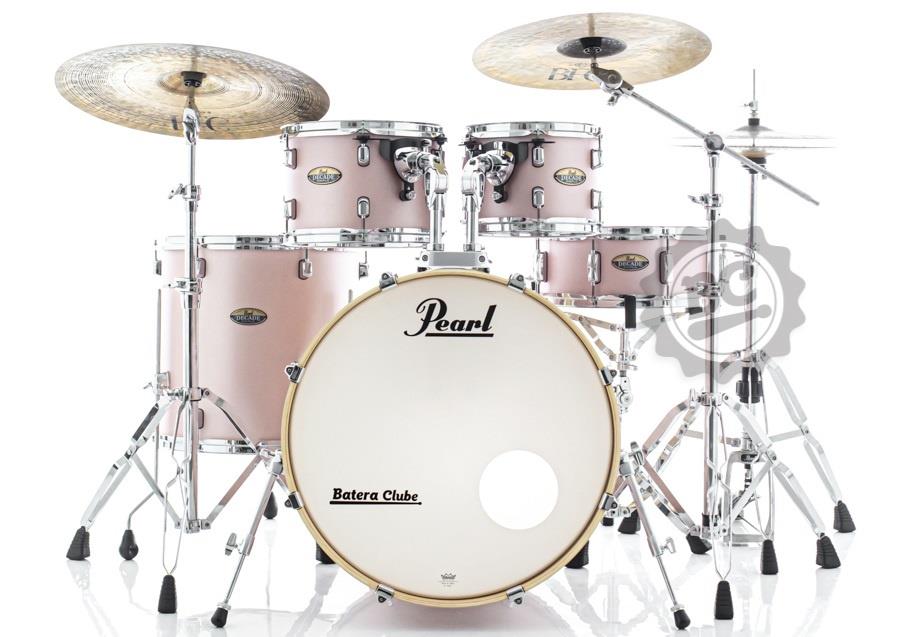 Bateria Pearl Decade Maple Rose Mirage 20",10",12",14" com Kit de Ferragens 830