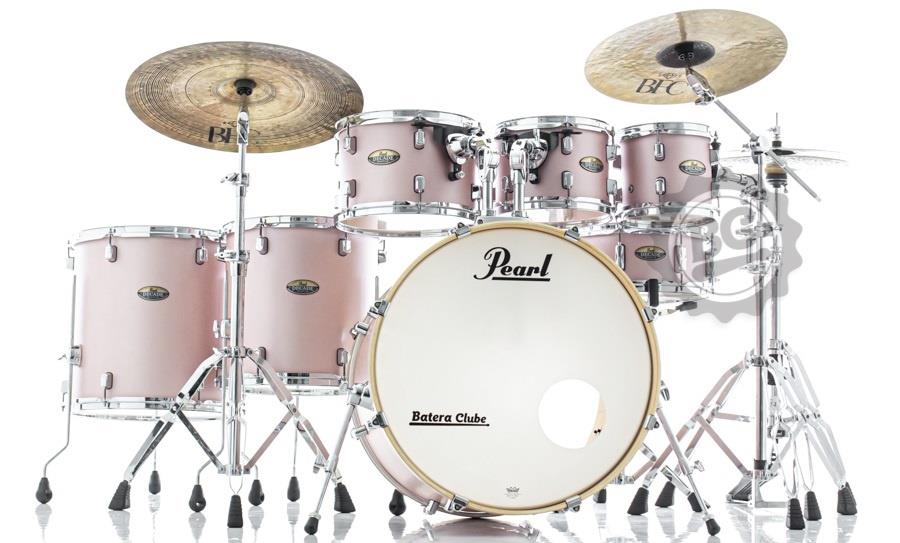 Bateria Pearl Decade Maple Rose Mirage 22",8",10",12",14",16" com Kit de Ferragens 830
