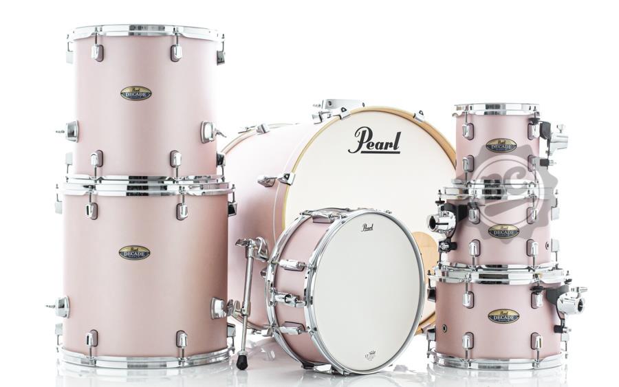 Bateria Pearl Decade Maple Rose Mirage 20",8",10",12",14",16" e Caixa 14x5.5" (Shell Pack)