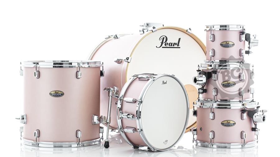 Bateria Pearl Decade Maple Rose Mirage 20",8",10",12",14" e Caixa 14x5.5" (Shell Pack)