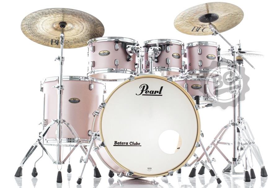 Bateria Pearl Decade Maple Rose Mirage 22",8",10",12",16" com Kit de Ferragens 830