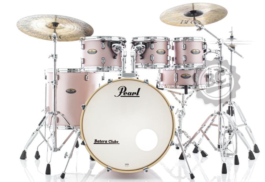 Bateria Pearl Decade Maple Rose Mirage 20",8",10",12",14" com Kit de Ferragens 830