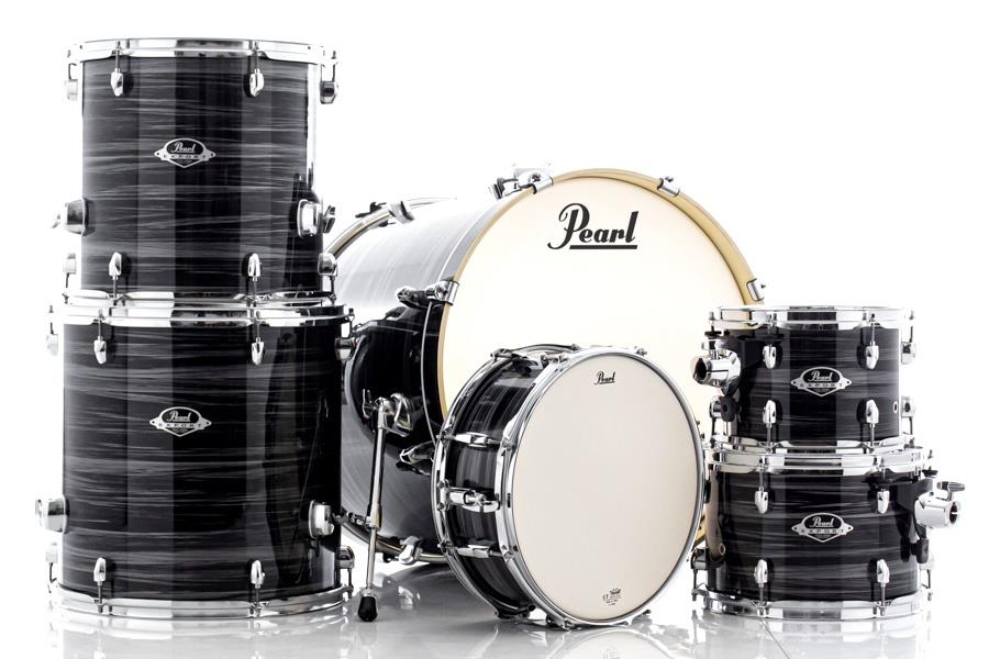 Bateria Pearl Export EXX Series Graphite Silver Twist 20",10",12",14",16" (Shell Pack) Caixa 14x5,5"