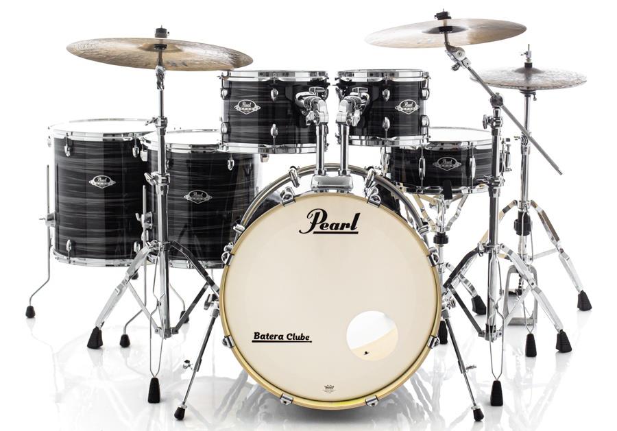 Bateria Pearl Export EXX Series Graphite Silver Twist 20",10",12",14",16", caixa e Kit Ferragens HWP-830