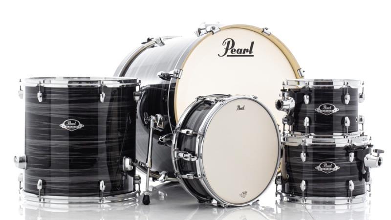 Bateria Pearl Export EXX Series Graphite Silver Twist 20",10",12",14" (Shell Pack) Caixa 14x5,5"