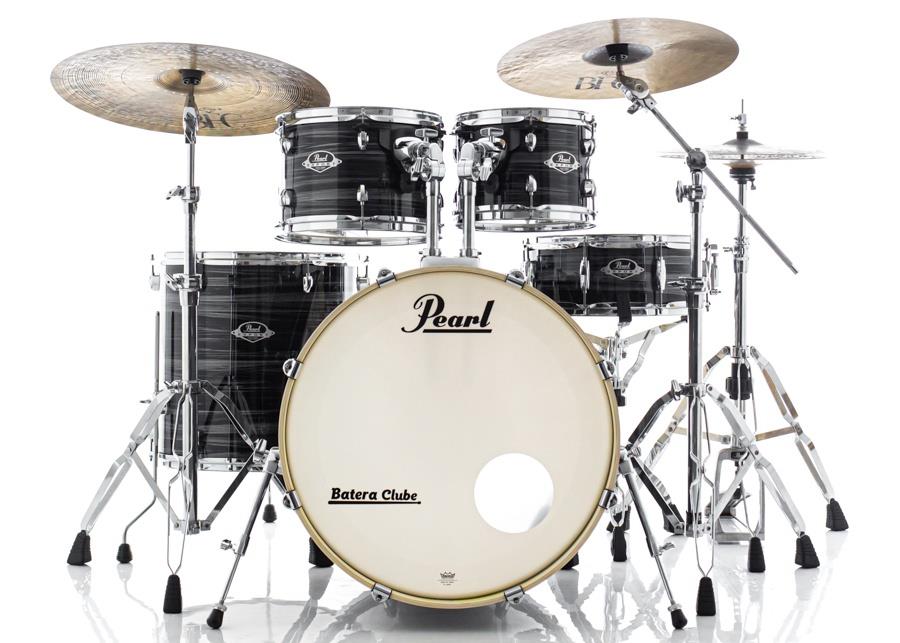 Bateria Pearl Export EXX Series Graphite Silver Twist 20",10",12",14", caixa e Kit Ferragens HWP-830