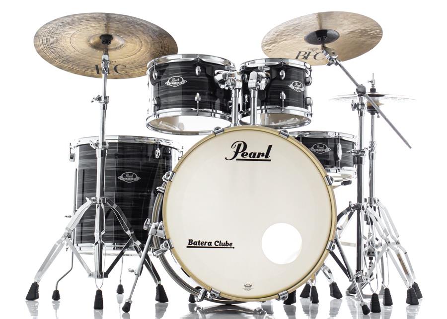 Bateria Pearl Export EXX Series Graphite Silver Twist 22",10",12",16", caixa e Kit Ferragens HWP-830
