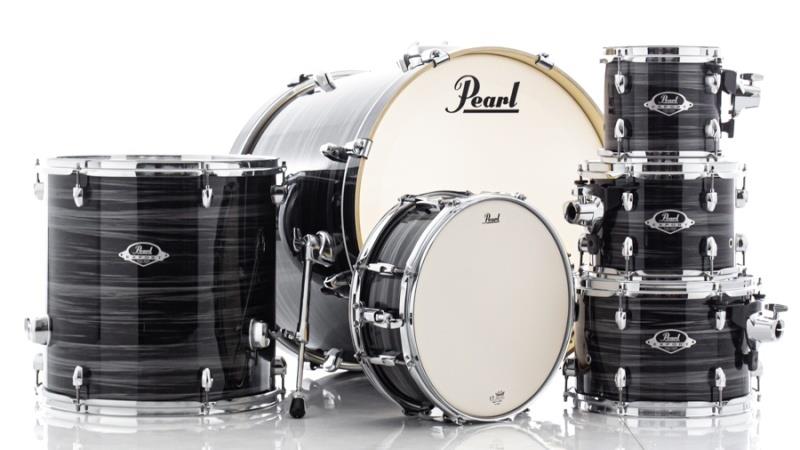 Bateria Pearl Export EXX Series Graphite Silver Twist 22",8",10",12",16" (Shell Pack) Caixa 14x5,5"