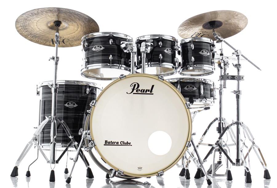 Bateria Pearl Export EXX Series Graphite Silver Twist 22",8",10",12",16", caixa e Kit Ferragens HWP-830