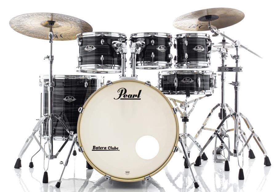 Bateria Pearl Export EXX Series Graphite Silver Twist 20",8",10",12",14", caixa e Kit Ferragens HWP-830