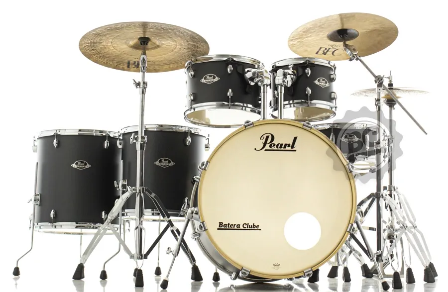 Bateria Pearl Export EXX Series Graphite Slate 22",10",12",14",16", caixa e Kit Ferragens HWP-830