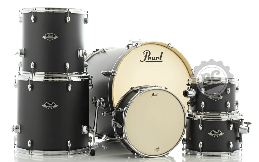 Bateria Pearl Export EXX Series Graphite Slate 22",10",12",14",16" (Shell Pack) com Caixa 14x5,5"