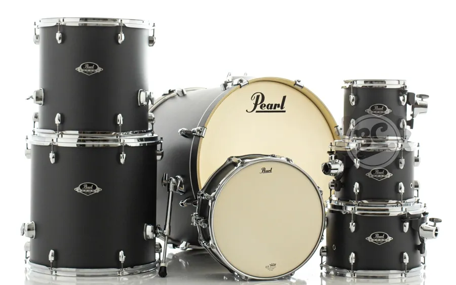 Bateria Pearl Export EXX Series Graphite Slate 22",8",10",12",14",16" (Shell Pack) com Caixa 14x5,5"