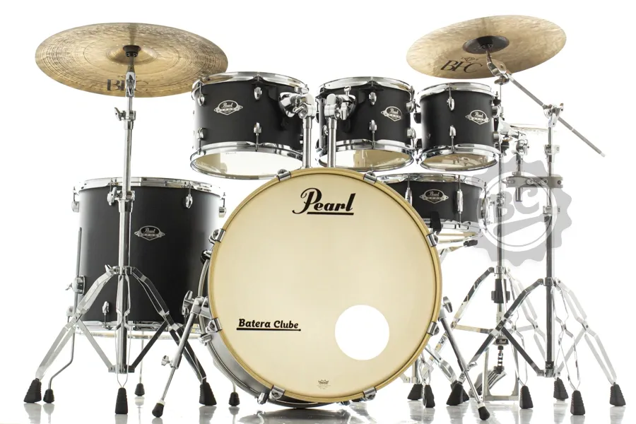 Bateria Pearl Export EXX Series Graphite Slate 22",8",10",12",16", caixa e Kit Ferragens HWP-830