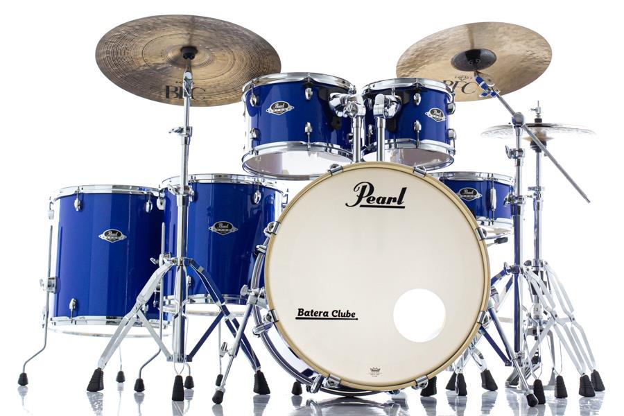 Bateria Pearl Export EXX Series Midnight Blue 22",10",12",14",16", caixa e Kit Ferragens HWP-830