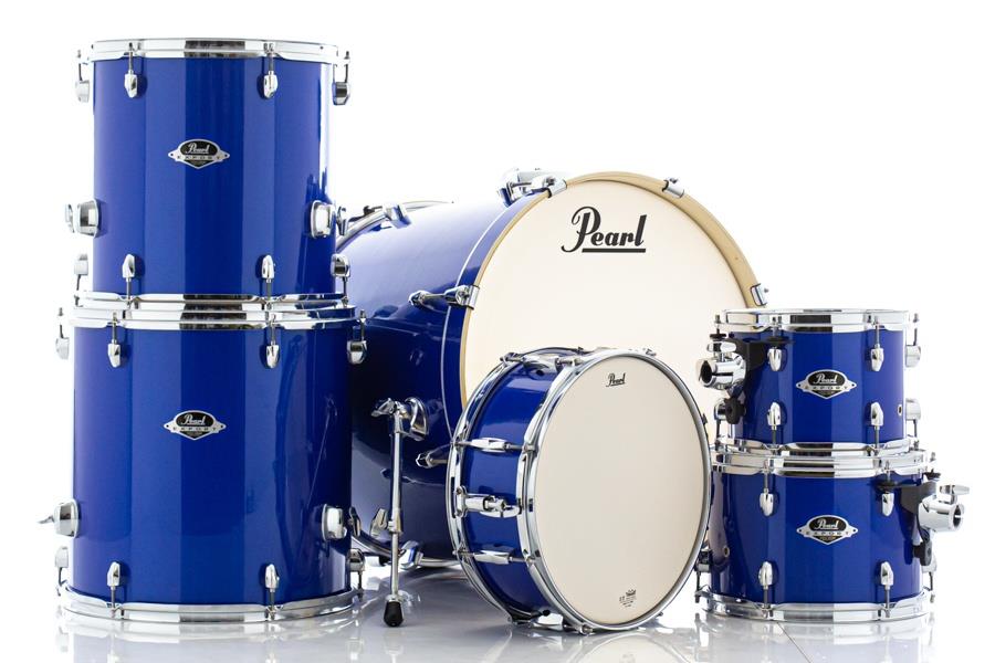 Bateria Pearl Export EXX Series Midnight Blue 20",10",12",14",16" (Shell Pack) com Caixa 14x5,5"