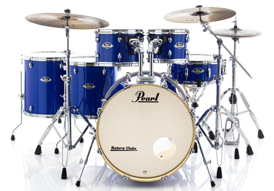 Bateria Pearl Export EXX Series Midnight Blue 20",10",12",14",16", caixa e Kit Ferragens HWP-830