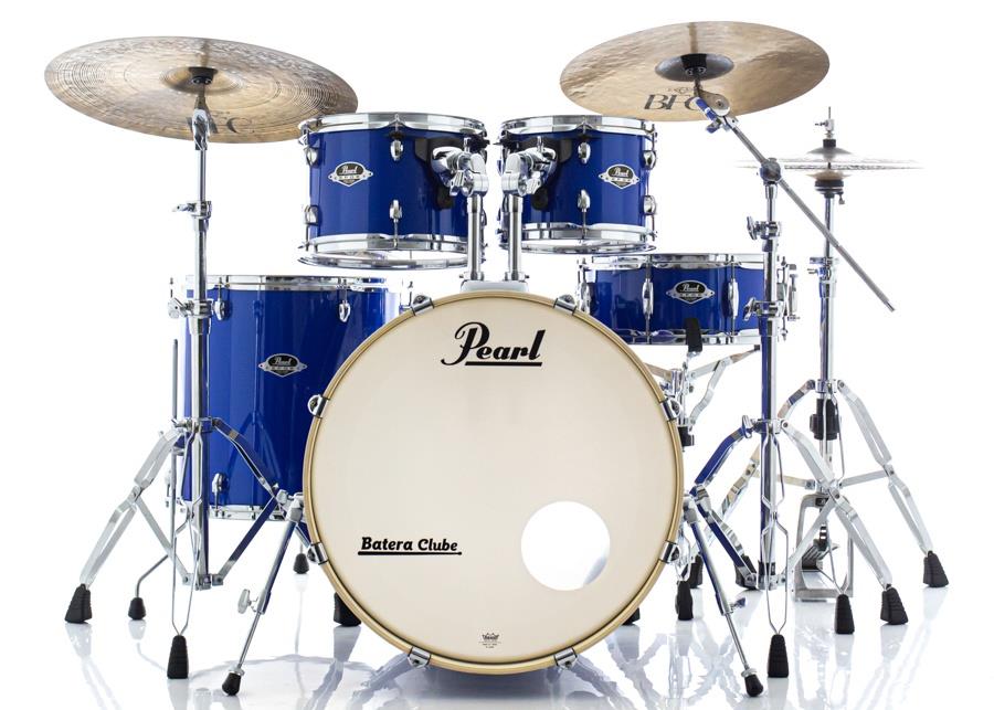 Bateria Pearl Export EXX Series Midnight Blue 20",10",12",14", caixa e Kit Ferragens HWP-830