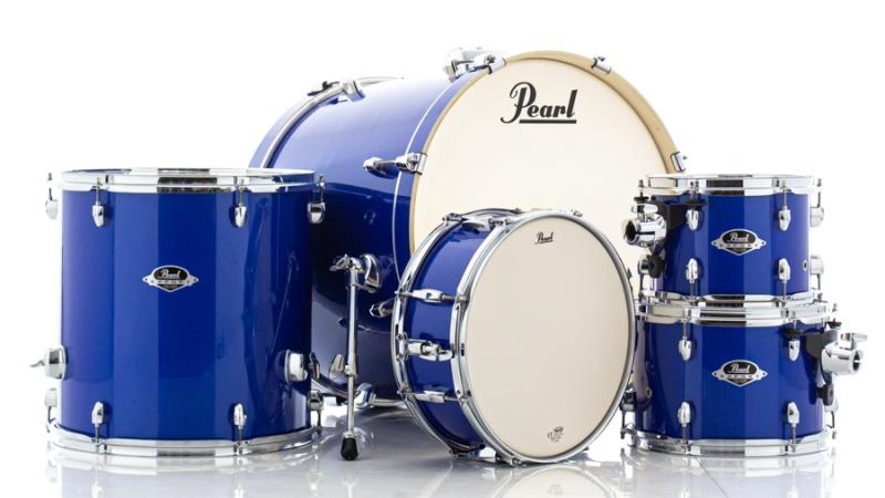 Bateria Pearl Export EXX Series Midnight Blue 22",10",12",16" (Shell Pack) com Caixa 14x5,5"