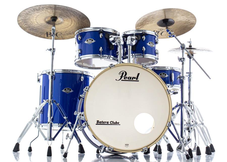 Bateria Pearl Export EXX Series Midnight Blue 22",10",12",16", caixa e Kit Ferragens HWP-830