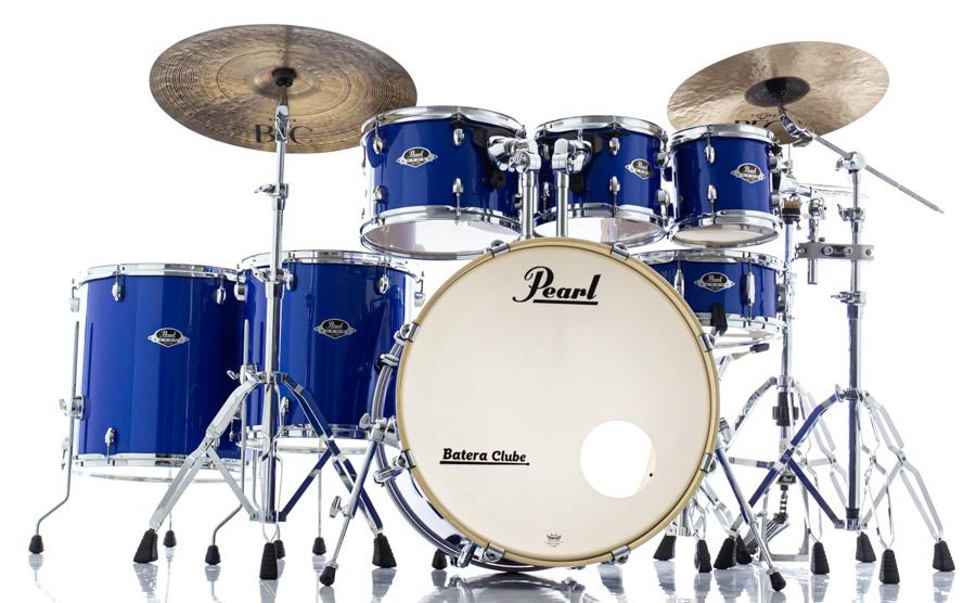 Bateria Pearl Export EXX Series Midnight Blue 22",8",10",12",14",16", caixa e Kit Ferragens HWP-830