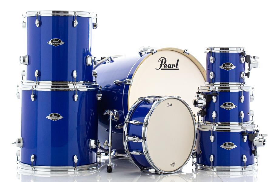 Bateria Pearl Export EXX Series Midnight Blue 20",8",10",12",14",16" (Shell Pack) com Caixa 14x5,5"