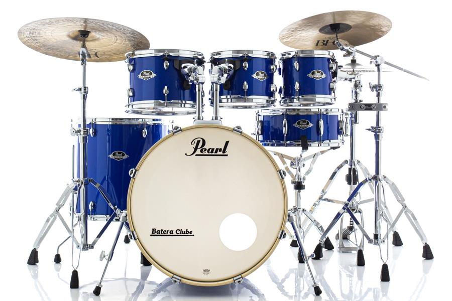 Bateria Pearl Export EXX Series Midnight Blue 20",8",10",12",14", caixa e Kit Ferragens HWP-830