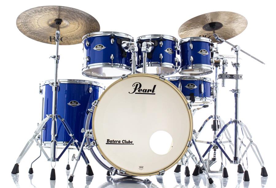 Bateria Pearl Export EXX Series Midnight Blue 22",8",10",12",16", caixa e Kit Ferragens HWP-830