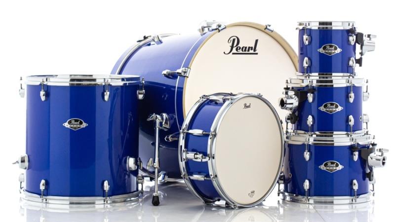 Bateria Pearl Export EXX Series Midnight Blue 20",8",10",12",14" (Shell Pack) com Caixa 14x5,5"