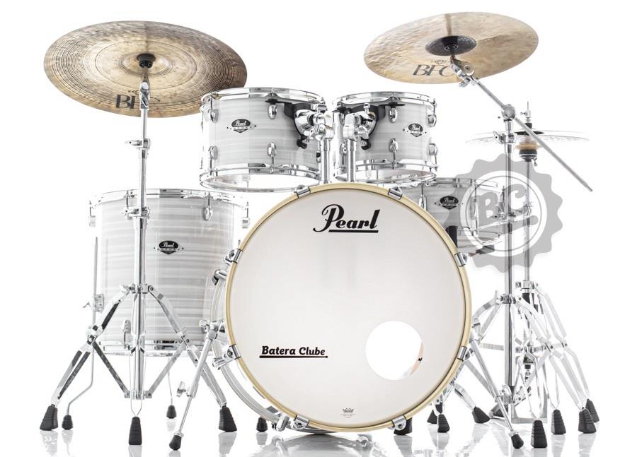 Bateria Pearl Export EXX Series Slipstream White 22",10",12",16" caixa e Kit Ferragens HWP-830