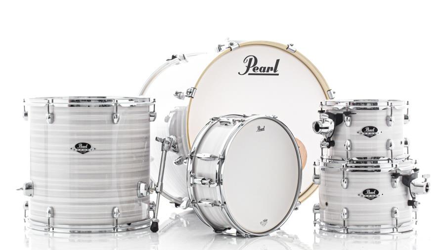 Bateria Pearl Export EXX Series Slipstream White 20",10",12",14" (Shell Pack) com Caixa 14x5,5"