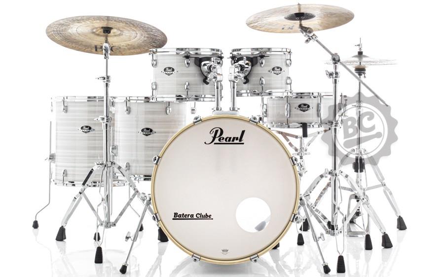 Bateria Pearl Export EXX Series Slipstream White 20",10",12",14",16" caixa e Kit Ferragens HWP-830