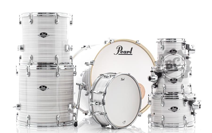 Bateria Pearl Export EXX Series Slipstream White 20",8",10",12",14",16" (Shell Pack) com Caixa 14x5,5"
