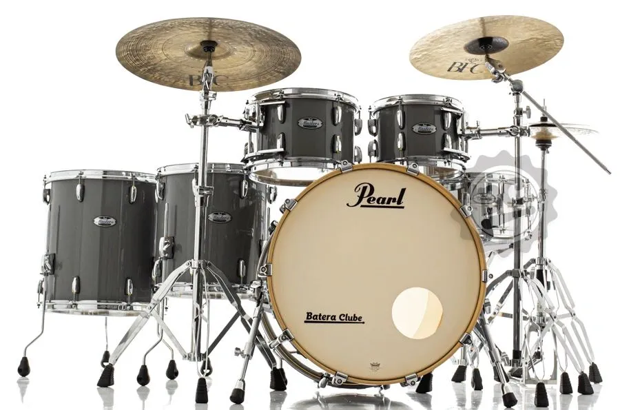 Bateria Pearl Masters Complete Maple MCTN Putty Grey 22",10",12",14",16" Optimount Reference (Shell Pack)