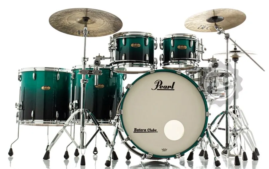 Bateria Pearl Masters Maple Pure Peacock Fade 22",10",12",16",18" (Shell Pack) R2 Air Arc Design